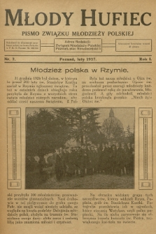 Młody Hufiec : pismo Związku Młodzieży Polskiej. R. 1, 1927, nr 2