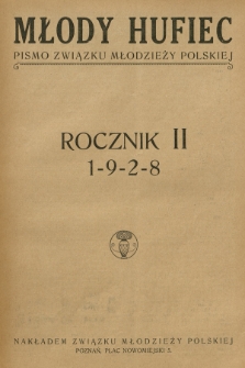 Młody Hufiec : okólnik Związku Młodzieży Polskiej. R. 2, 1928, nr spis rzeczy