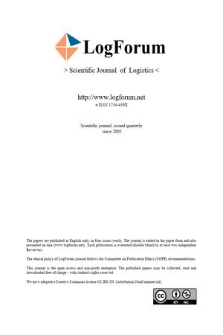 LogForum : scientific journal of logistics. Vol. 16 (2020)