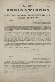 Ordinationes ad Clerum Curatum Dioeceseos Gr. Cat. Premisliensis. 1837, Nro II