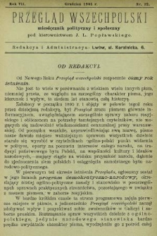 Przegląd Wszechpolski : miesięcznik polityczny i społeczny. 1901, nr 12