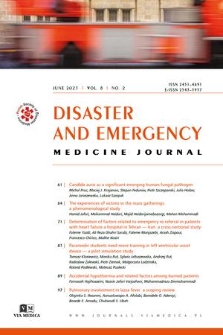 Disaster and Emergency Medicine Journal. Vol. 8, 2023, no. 2