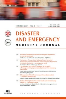 Disaster and Emergency Medicine Journal. Vol. 8, 2023, no. 3