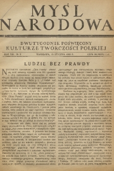 Myśl Narodowa : dwutygodnik poświęcony kulturze twórczości polskiej. R. 8, 1928, nr 2