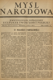 Myśl Narodowa : dwutygodnik poświęcony kulturze twórczości polskiej. R. 8, 1928, nr 8