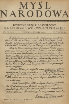 Myśl Narodowa : dwutygodnik poświęcony kulturze twórczości polskiej. R. 8, 1928, nr 25