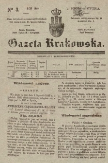 Gazeta Krakowska. 1840, nr 3
