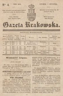 Gazeta Krakowska. 1840, nr 4