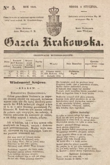 Gazeta Krakowska. 1840, nr 5