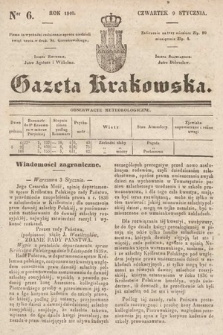 Gazeta Krakowska. 1840, nr 6