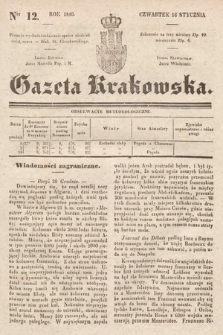 Gazeta Krakowska. 1840, nr 12