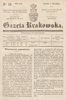 Gazeta Krakowska. 1840, nr 13