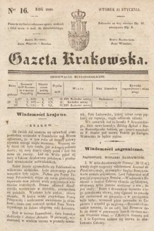 Gazeta Krakowska. 1840, nr 16