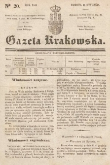 Gazeta Krakowska. 1840, nr 20