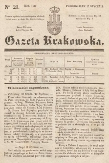 Gazeta Krakowska. 1840, nr 21
