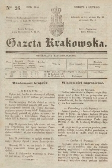 Gazeta Krakowska. 1840, nr 26