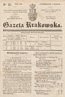 Gazeta Krakowska. 1840, nr 27