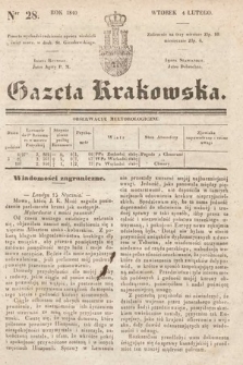 Gazeta Krakowska. 1840, nr 28