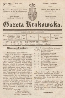 Gazeta Krakowska. 1840, nr 29