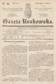 Gazeta Krakowska. 1840, nr 30