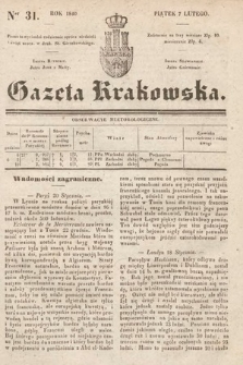 Gazeta Krakowska. 1840, nr 31