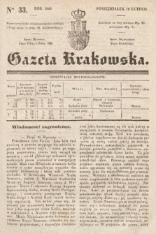 Gazeta Krakowska. 1840, nr 33