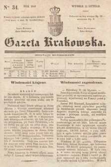 Gazeta Krakowska. 1840, nr 34