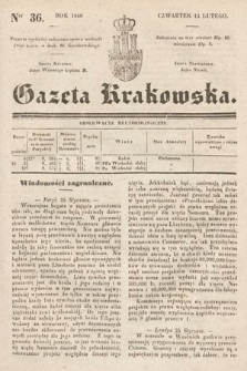 Gazeta Krakowska. 1840, nr 36