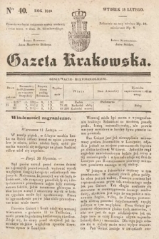 Gazeta Krakowska. 1840, nr 40