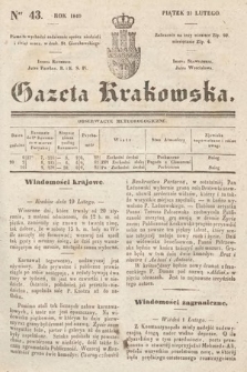 Gazeta Krakowska. 1840, nr 43