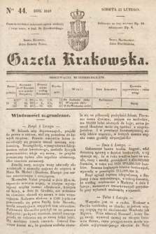 Gazeta Krakowska. 1840, nr 44