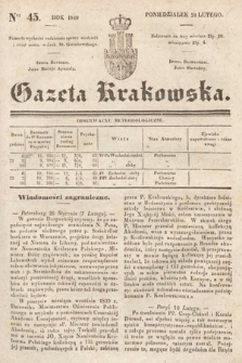 Gazeta Krakowska. 1840, nr 45