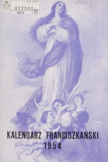 Kalendarz Franciszkański na Rok 1954