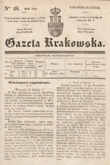 Gazeta Krakowska. 1840, nr 48
