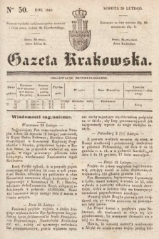 Gazeta Krakowska. 1840, nr 50