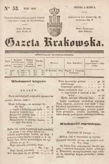 Gazeta Krakowska. 1840, nr 53