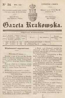 Gazeta Krakowska. 1840, nr 54