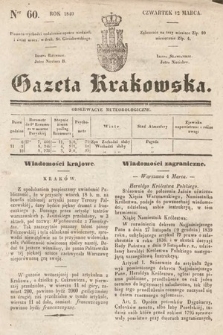 Gazeta Krakowska. 1840, nr 60