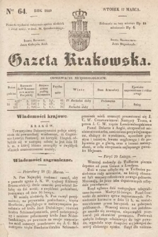 Gazeta Krakowska. 1840, nr 64