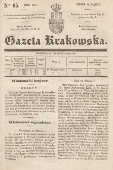 Gazeta Krakowska. 1840, nr 65