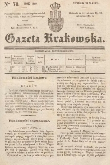 Gazeta Krakowska. 1840, nr 70
