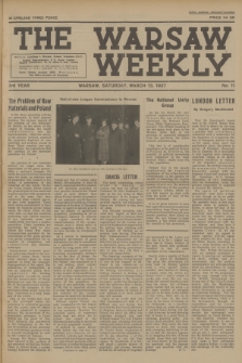 The Warsaw Weekly. Vol. 3, 1937, no 11