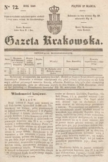 Gazeta Krakowska. 1840, nr 72