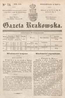 Gazeta Krakowska. 1840, nr 74