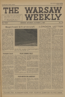 The Warsaw Weekly. Vol. 3, 1937, no 40