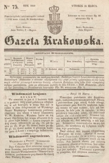 Gazeta Krakowska. 1840, nr 75