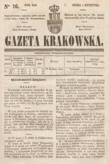 Gazeta Krakowska. 1840, nr 76