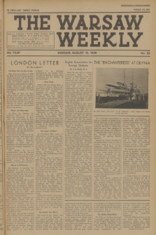 The Warsaw Weekly. Vol. 4, 1938, no 22