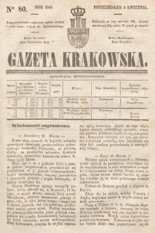 Gazeta Krakowska. 1840, nr 80