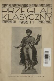 Przegląd Klasyczny. R. 1, 1935, nr 1